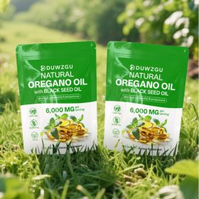 Oregano Oil Softgels With Black Seed Oil - 6000mg, High Carvacrol & Thymoquinone, Natural Immune Support Supplement, Dairy & Gluten Free